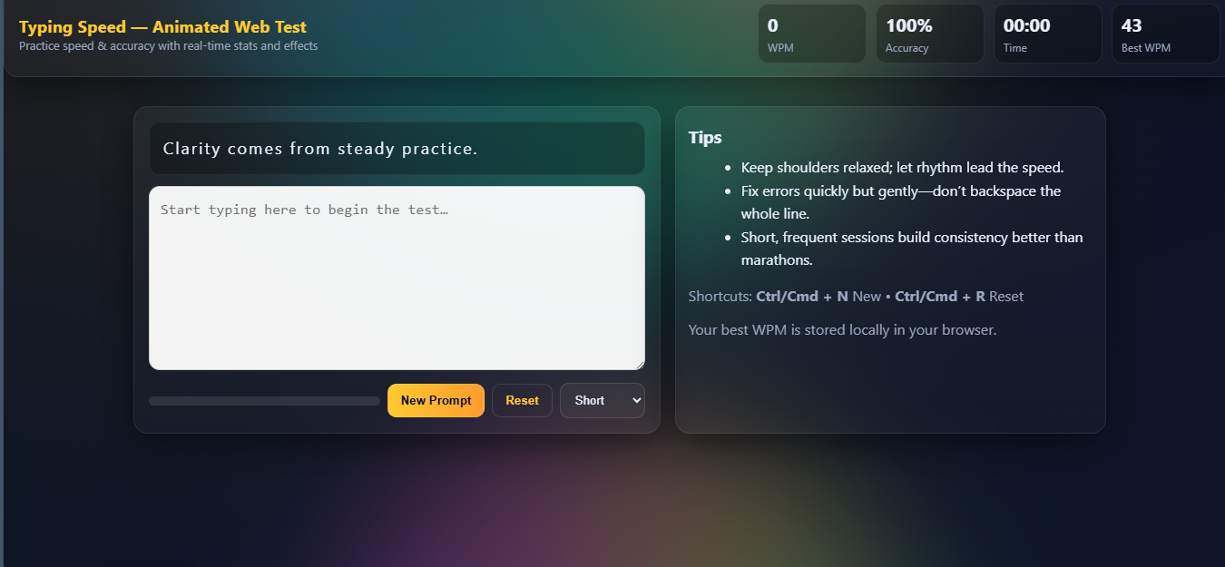 Typing Speed Trainer