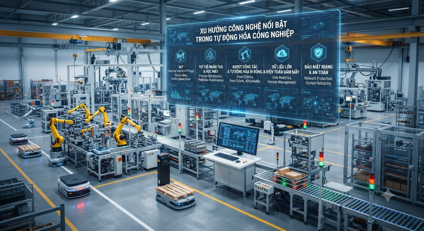 Xu hướng công nghệ nổi bật trong tự động hóa công nghiệp