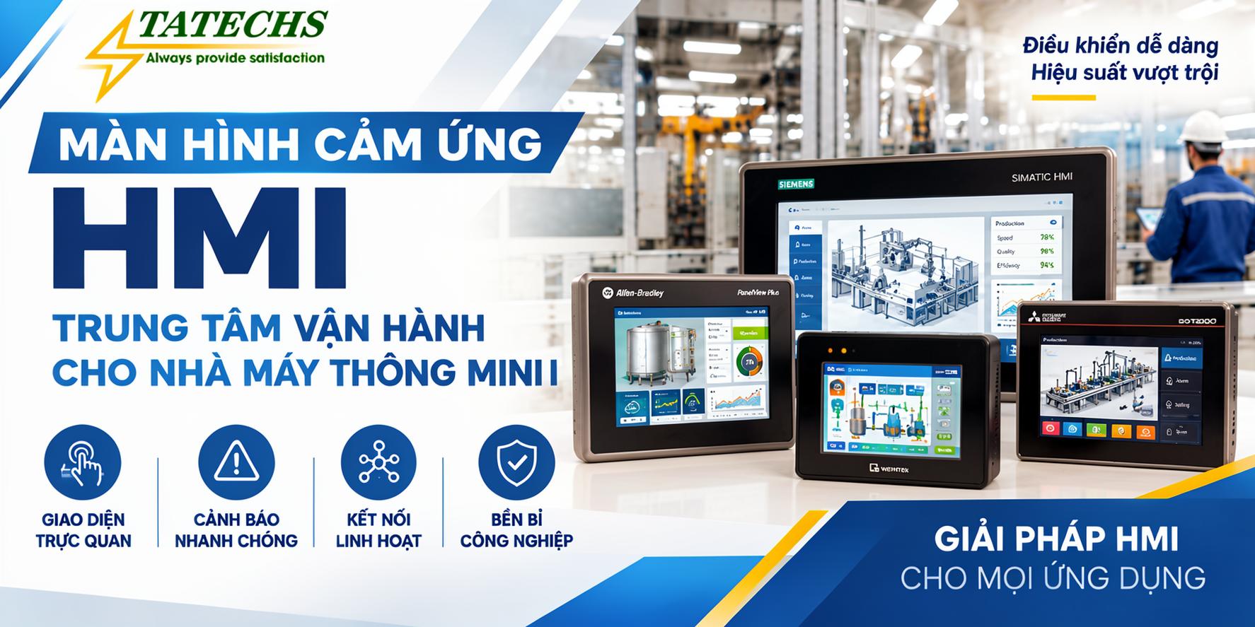 Màn hình cảm ứng HMI công nghiệp trong hệ thống tự động hóa