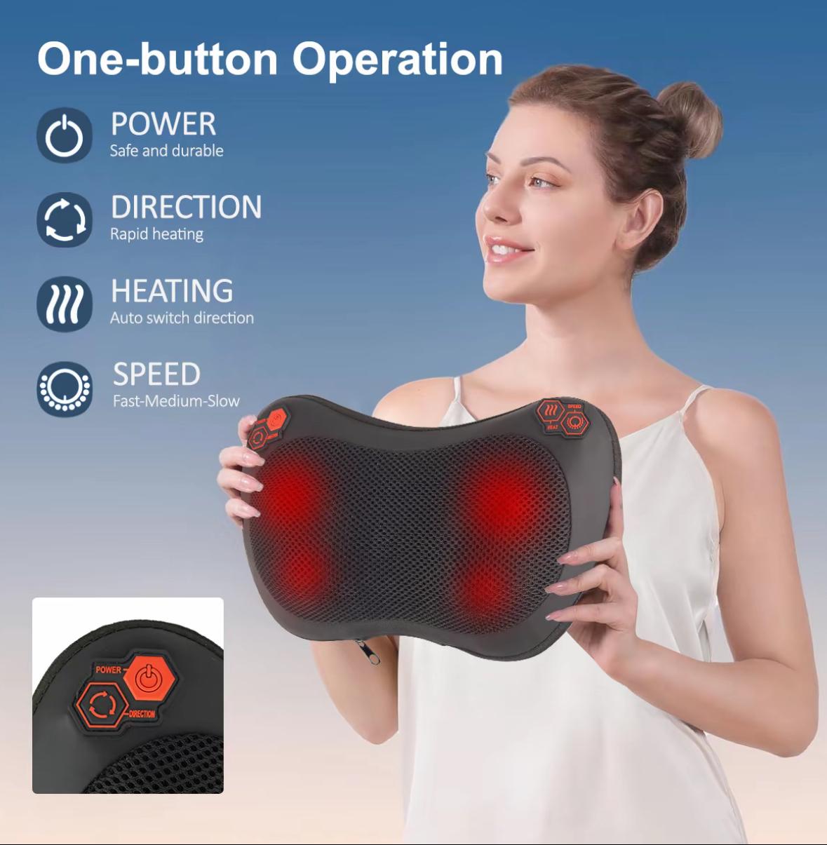 Neck & Back Massager Pillow in Use