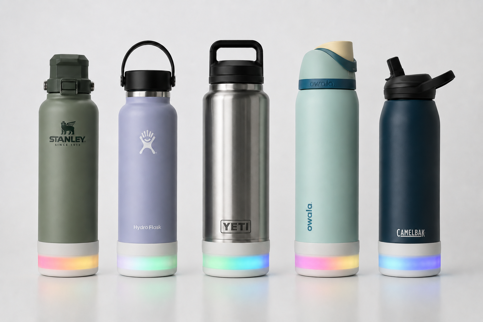 AquaPuck compatible with standard size bottles