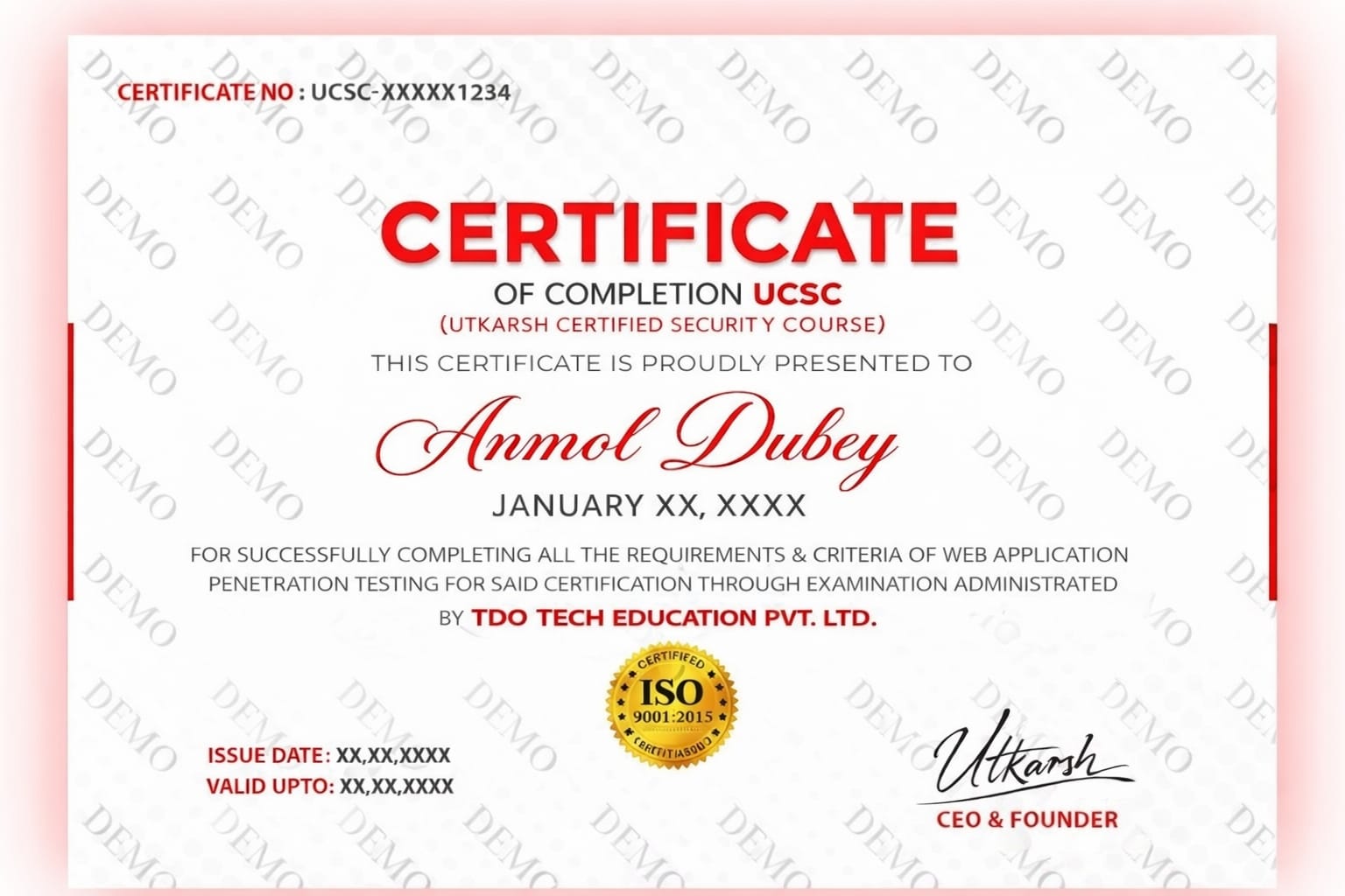 DCSC Certificate