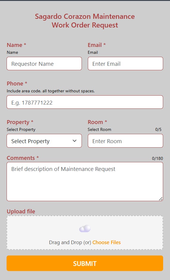 Maintenance Form