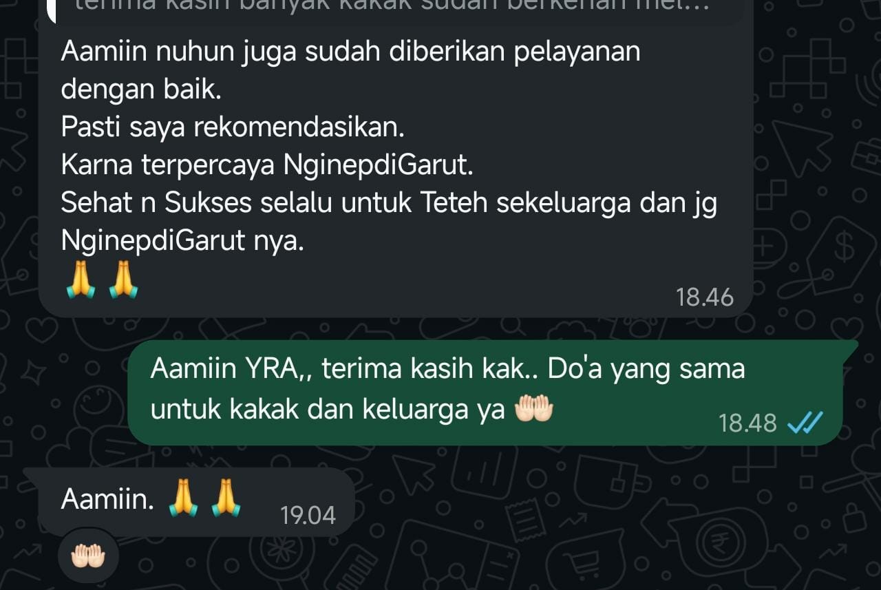 Bukti Chat Testimoni Nginep di Garut