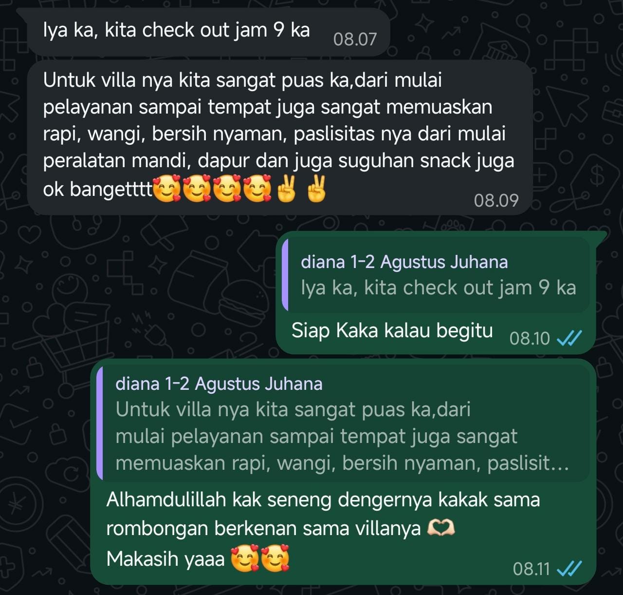 Proof Chat WhatsApp Nginep di Garut