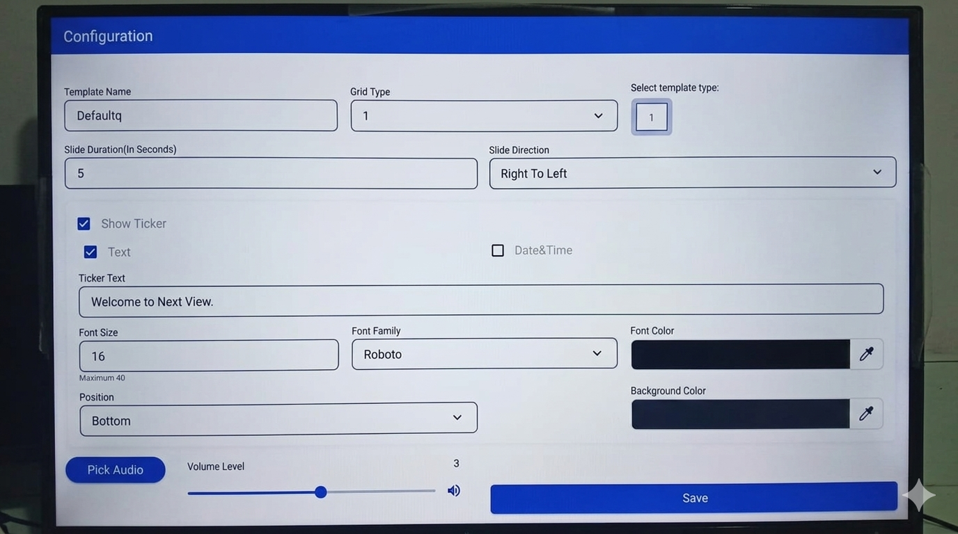 Nextview Standalone dashboard preview