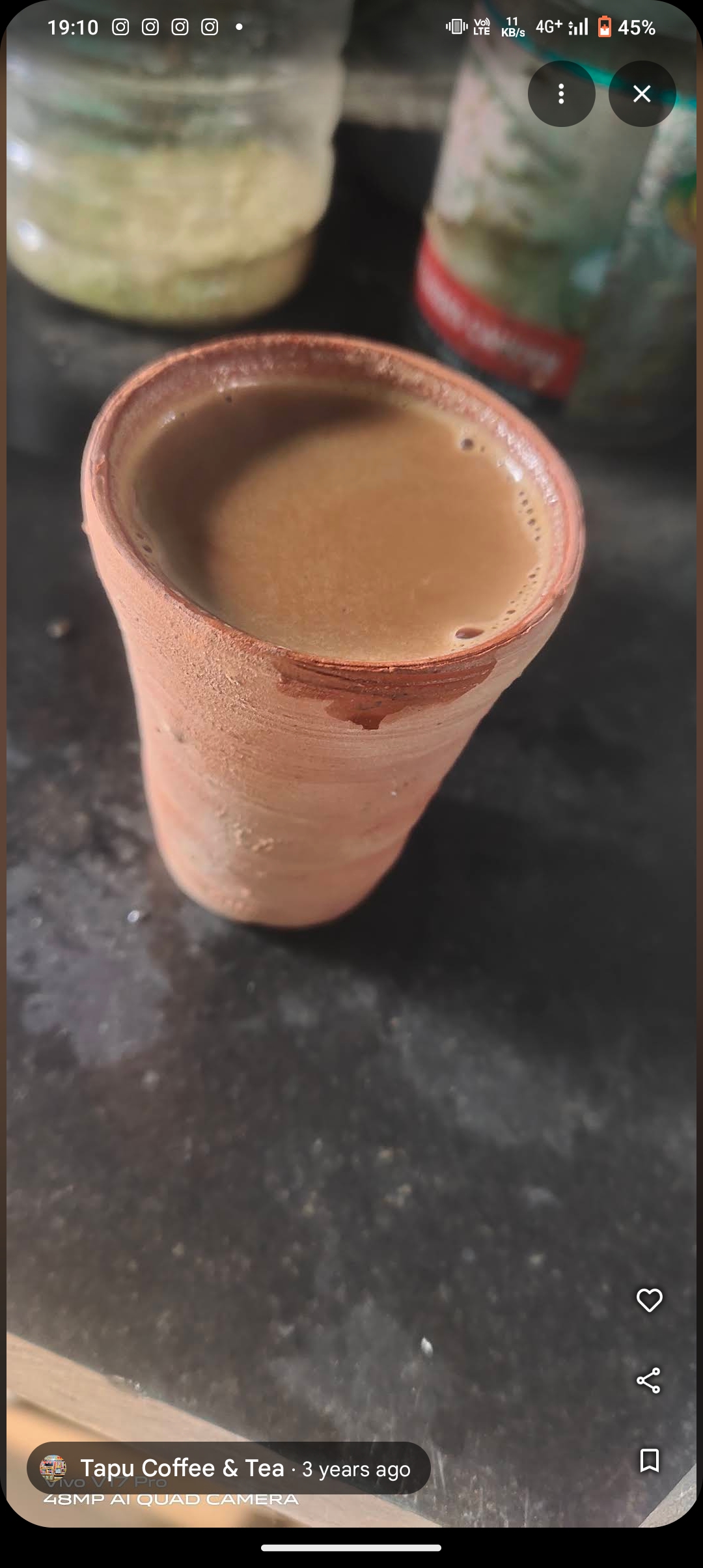 Signature kulhad chai in clay cup