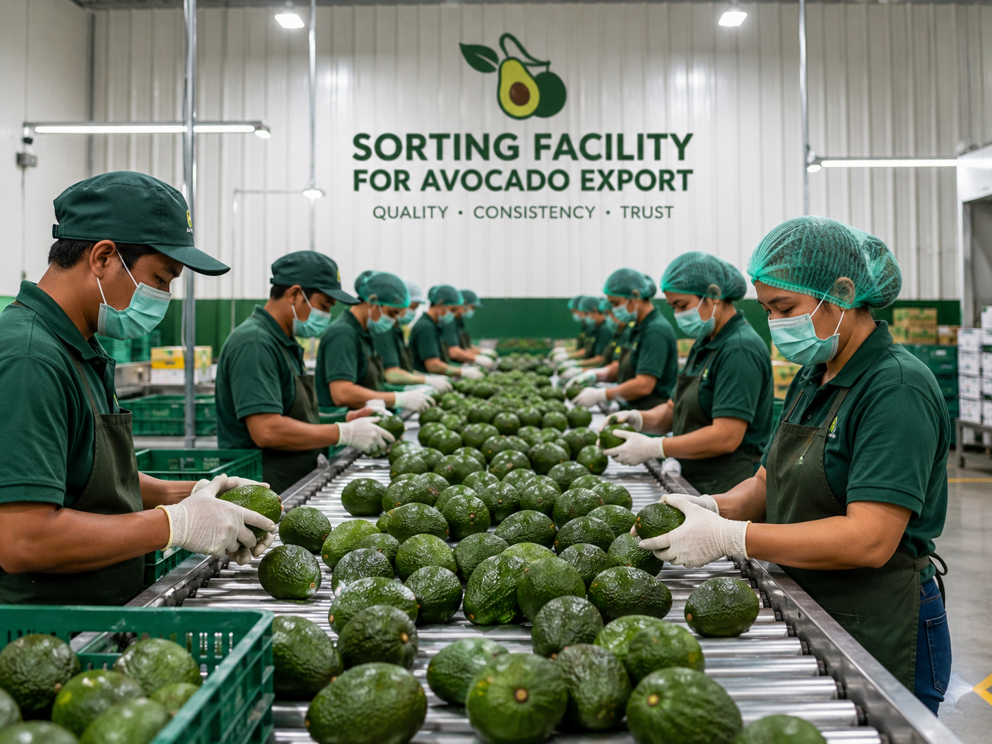 Sorting facility for avocado export