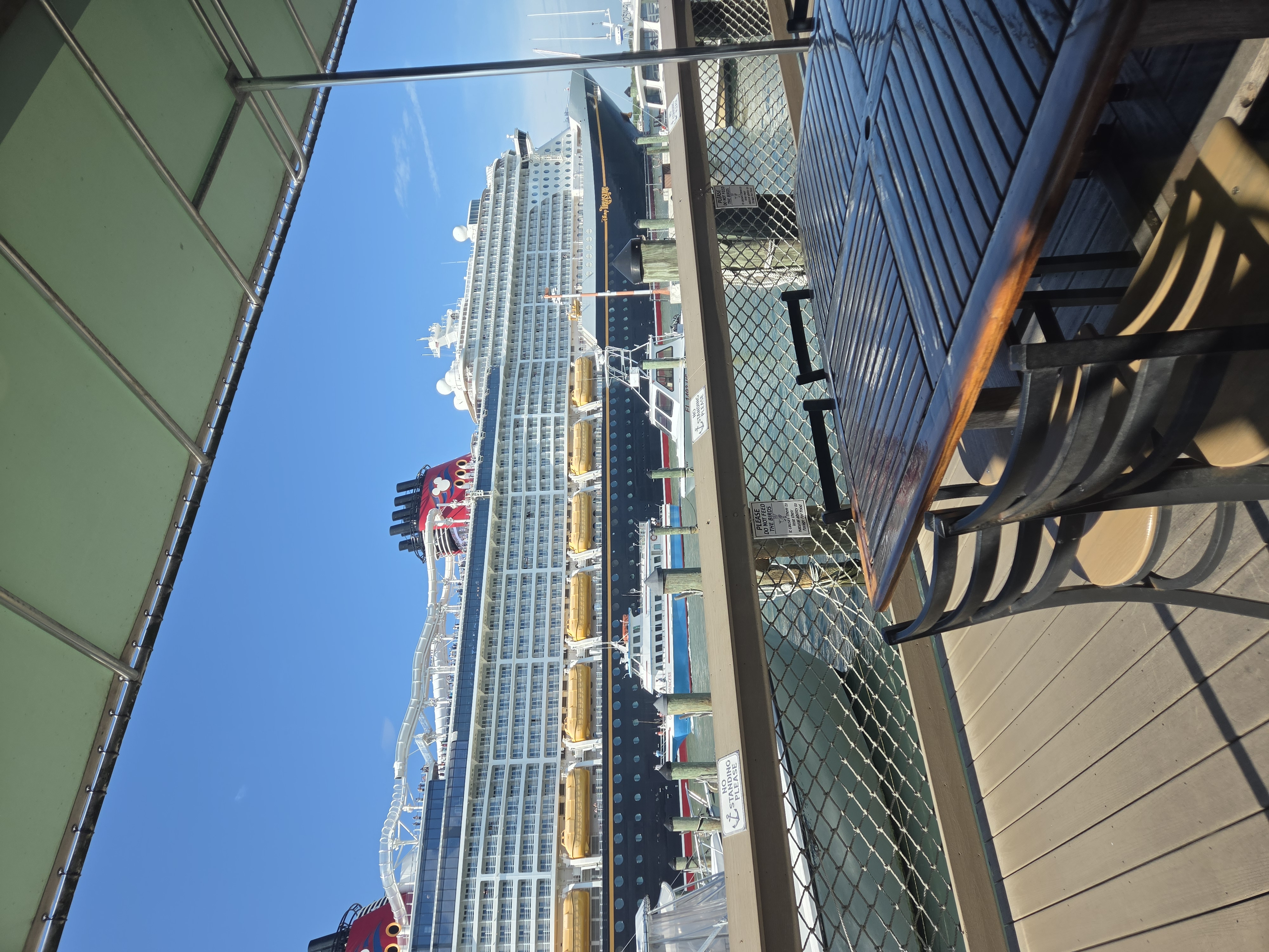 Boat watching at Grills Seafood restaurant with ocean views