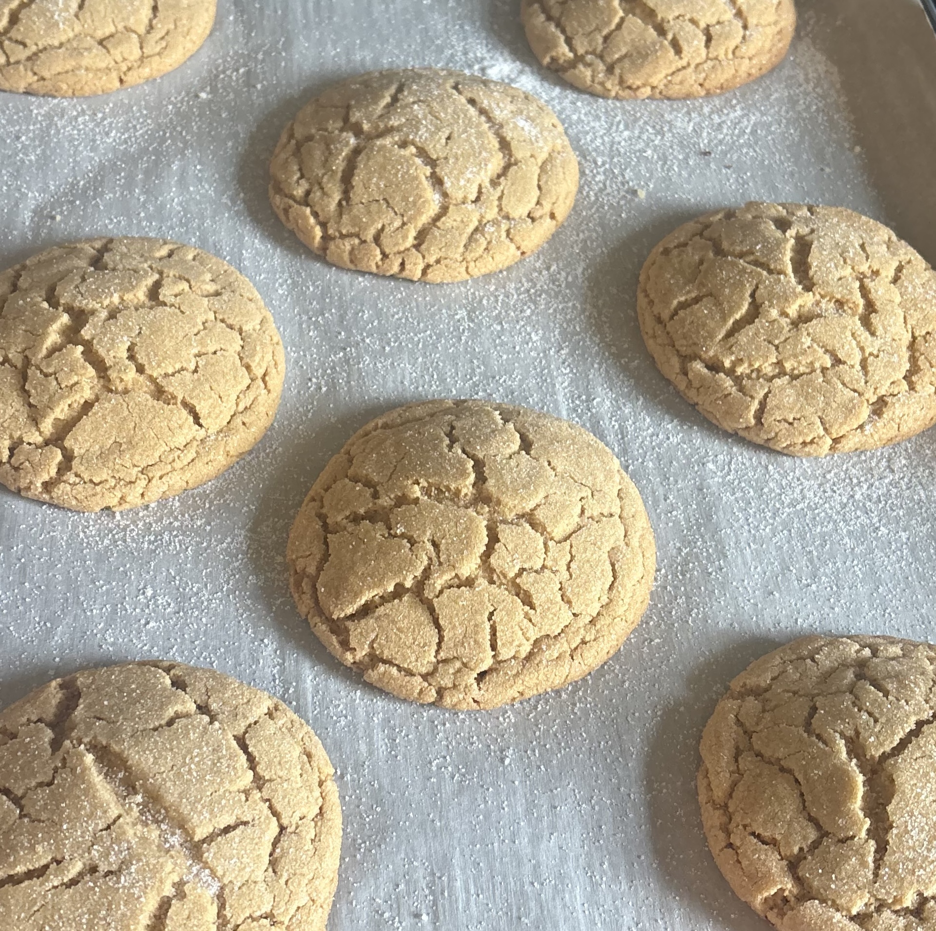 Peanut Butter cookies on a tray